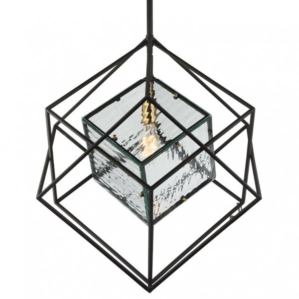 Люстра Glass Cub Pendant 61 Черный Люстра Glass Cub Pendant 61 Черный в Орле | Loft Concept