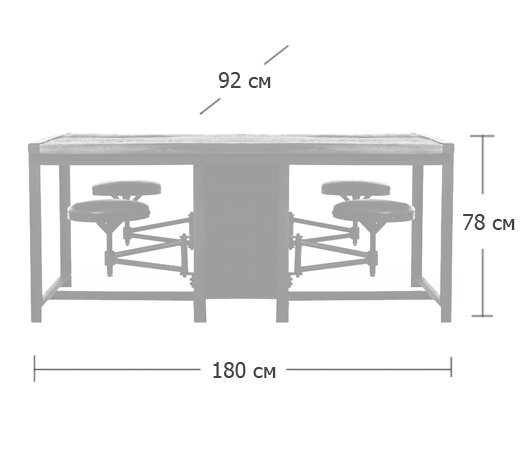 Большой рабочий стол Rupert Work Table Rustic Большой рабочий стол Rupert Work Table Rustic в Орле