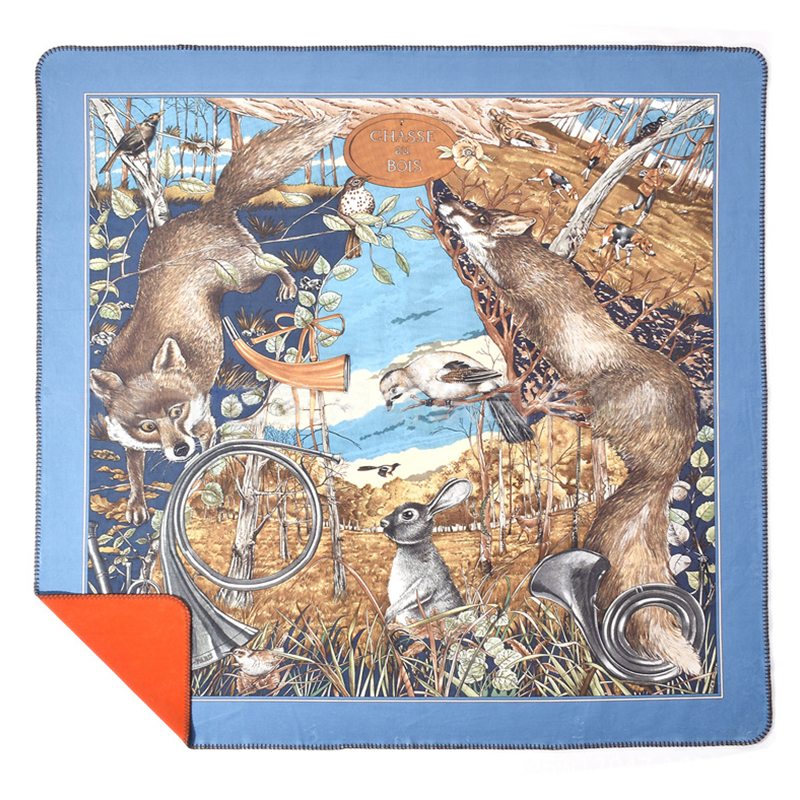 Плед Hermes Forest Hunting Plaid Коричневый Голубой Мульти Плед Hermes Forest Hunting Plaid Коричневый Голубой Мульти в Орле | Loft Concept