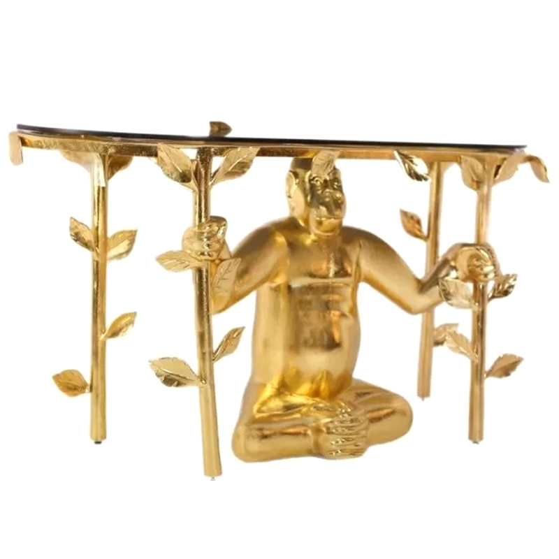 Консоль Gorilla console Francois Xavier Lalanne Золотой Прозрачный Черный Консоль Gorilla console Francois Xavier Lalanne Золотой Прозрачный Черный в Орле | Loft Concept