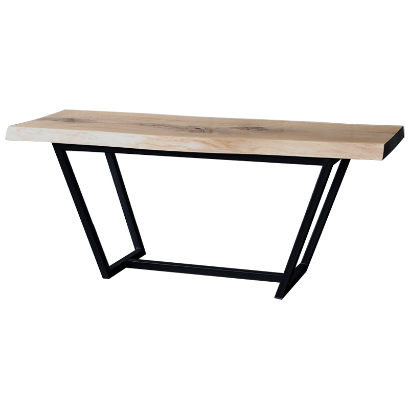 Кофейный стол Pike Industrial Metal Rust Coffee Table Черный Светлый дуб в Орле | Loft Concept 