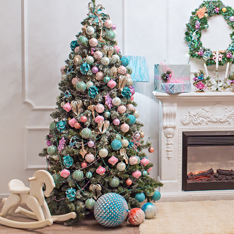 Дизайнерская Елка украшенная Розовым и Голубым декор Pink and Blue Decor Розовый Зеленый Голубой Дизайнерская Елка украшенная Розовым и Голубым декор Pink and Blue Decor Розовый Зеленый Голубой в Орле | Loft Concept