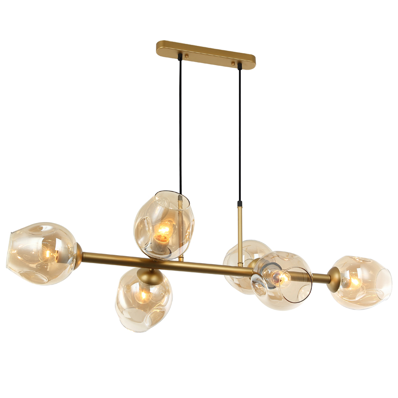 Люстра Branching Bubble Chandelier Line Gold Золотой Янтарь (Amber) Люстра Branching Bubble Chandelier Line Gold Золотой Янтарь (Amber) в Орле | Loft Concept