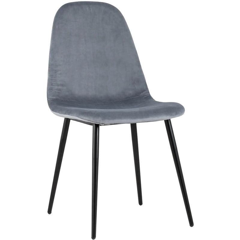 Стул Archie Chair Черные ножки Серый Велюр Серый Черный Стул Archie Chair Черные ножки Серый Велюр Серый Черный в Орле | Loft Concept