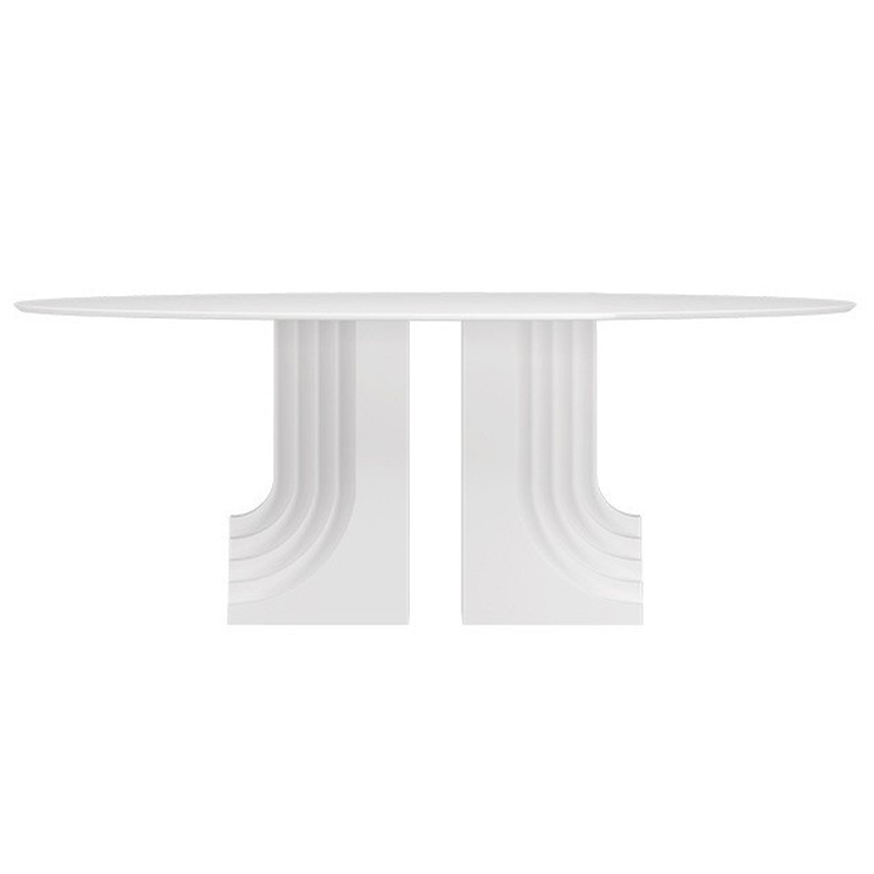 Обеденный стол Carlo Scarpa Oval Dining Table Белый Обеденный стол Carlo Scarpa Oval Dining Table Белый в Орле | Loft Concept