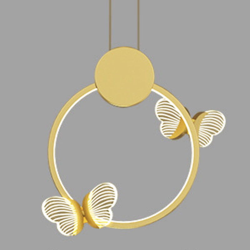 Светильник Butterfly Gold Circle Прозрачный Золотой Светильник Butterfly Gold Circle Прозрачный Золотой в Орле | Loft Concept