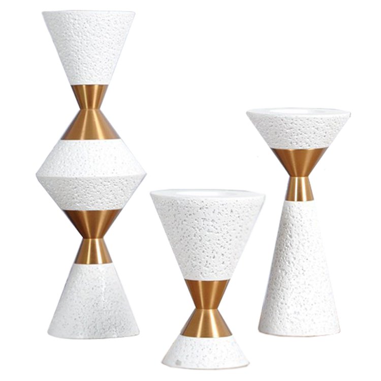 Подсвечник Taper white Белый Золотой Подсвечник Taper white Белый Золотой в Орле | Loft Concept