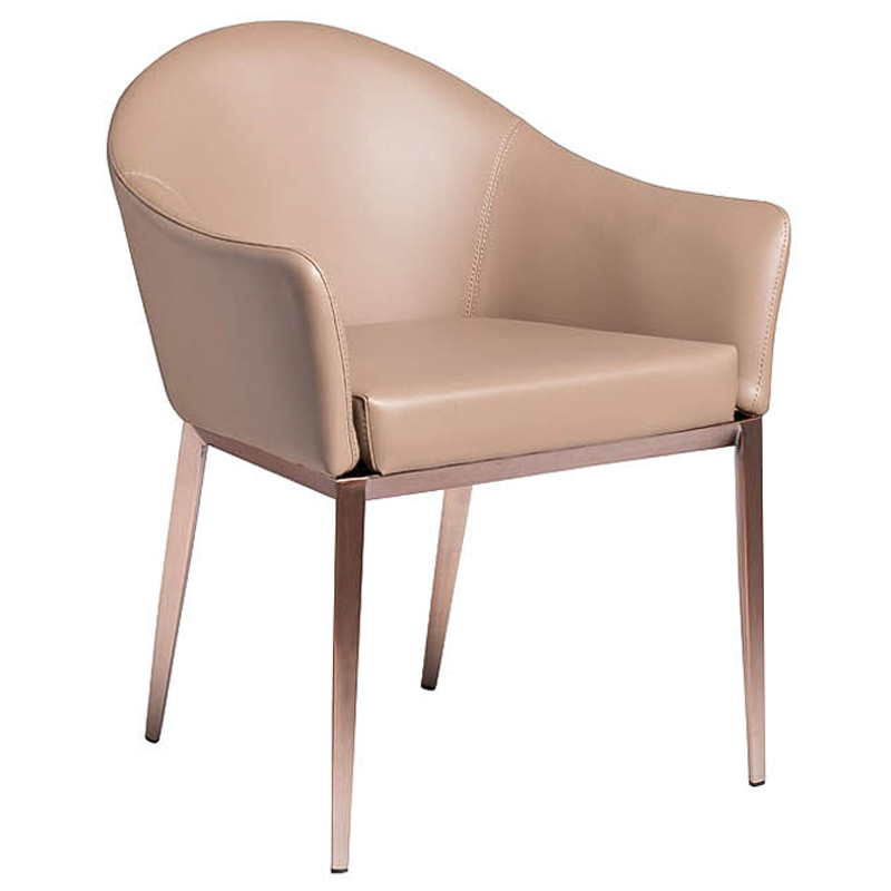 Стул Value Chair eco-leather Бежевый Медь Стул Value Chair eco-leather Бежевый Медь в Орле | Loft Concept