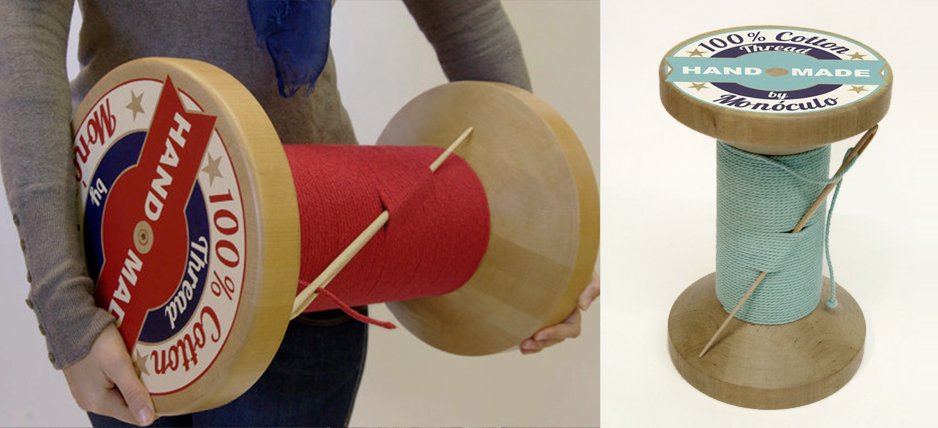 Дизайнерский табурет Thread Reel Wooden Stool - Loft-Concept в Орле