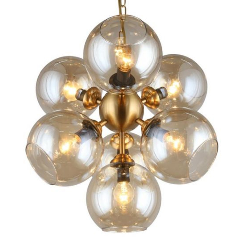 Люстра с дымчатым стеклом Bubble Glass Bronze Люстра с дымчатым стеклом Bubble Glass Bronze - Loft-Concept в Орле
