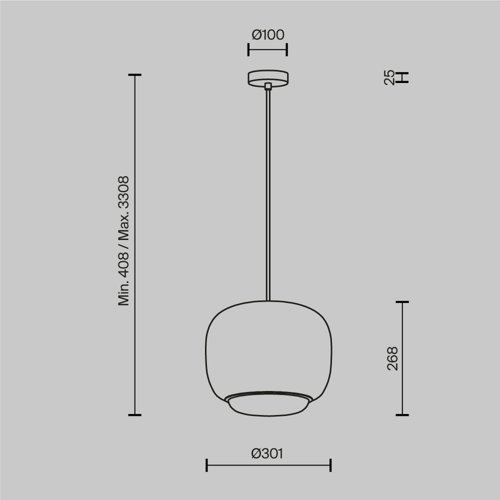 Подвесной светильник Brio Белый 3000К 20Вт в Орле