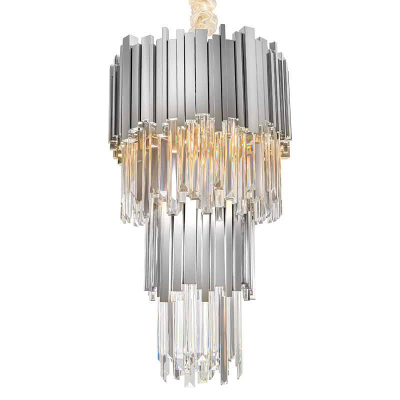 Люстра многоярусная Luxxu Modern Cascade Chandelier Silver Metal Glass 35 Прозрачное Стекло Серебряный Люстра многоярусная Luxxu Modern Cascade Chandelier Silver Metal Glass 35 Прозрачное Стекло Серебряный в Орле | Loft Concept