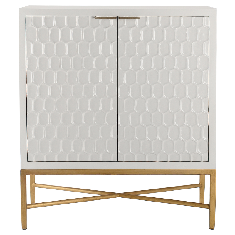 Шкаф для вина Jarvis Cabinet Белый Латунь в Орле | Loft Concept 