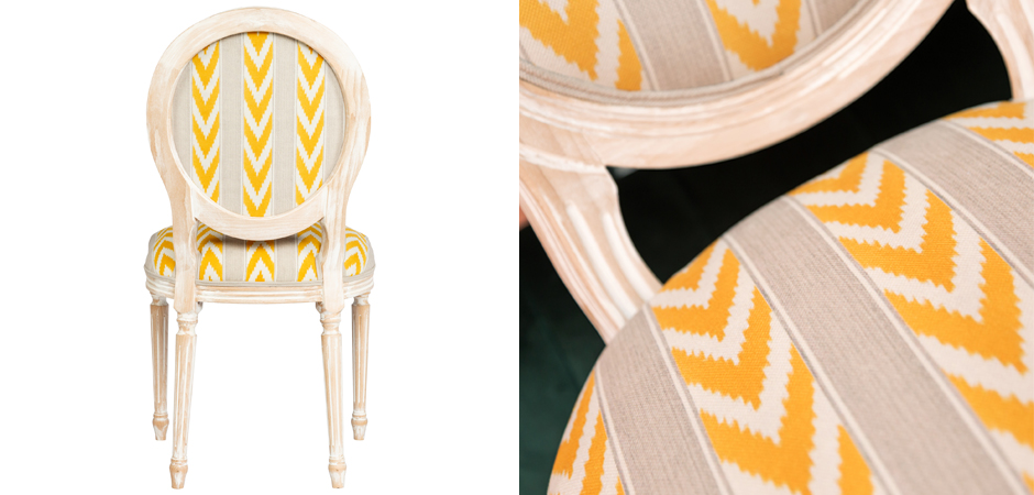 Стул Ikat Pattern с желтым узором Стул Ikat Pattern с желтым узором - Loft-Concept в Орле