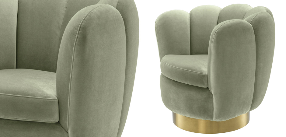 Кресло Eichholtz Swivel Chair Mirage pistache green Кресло Eichholtz Swivel Chair Mirage pistache green - Loft-Concept в Орле