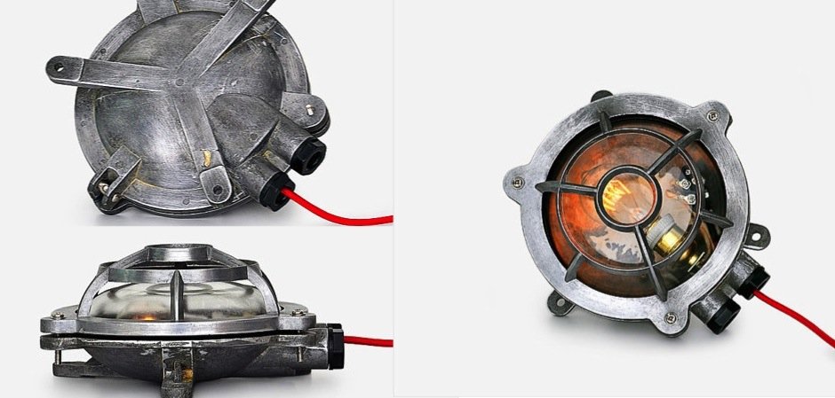 Настенная лампа Steampunk Cage Glass Edison Wall Lamp Round Настенная лампа Steampunk Cage Glass Edison Wall Lamp Round - Loft-Concept в Орле