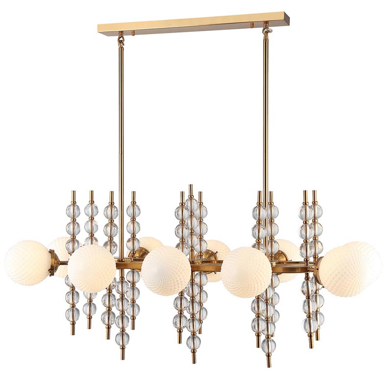 Люстра Addelyn Chandelier 10 lamp Белый Латунь Люстра Addelyn Chandelier 10 lamp Белый Латунь в Орле | Loft Concept