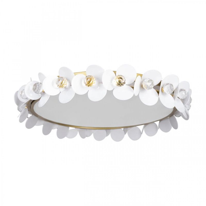 Потолочный светильник Белые Цветы White Flowers Ceiling lamp D 57 Белый Золотой Потолочный светильник Белые Цветы White Flowers Ceiling lamp D 57 Белый Золотой в Орле | Loft Concept