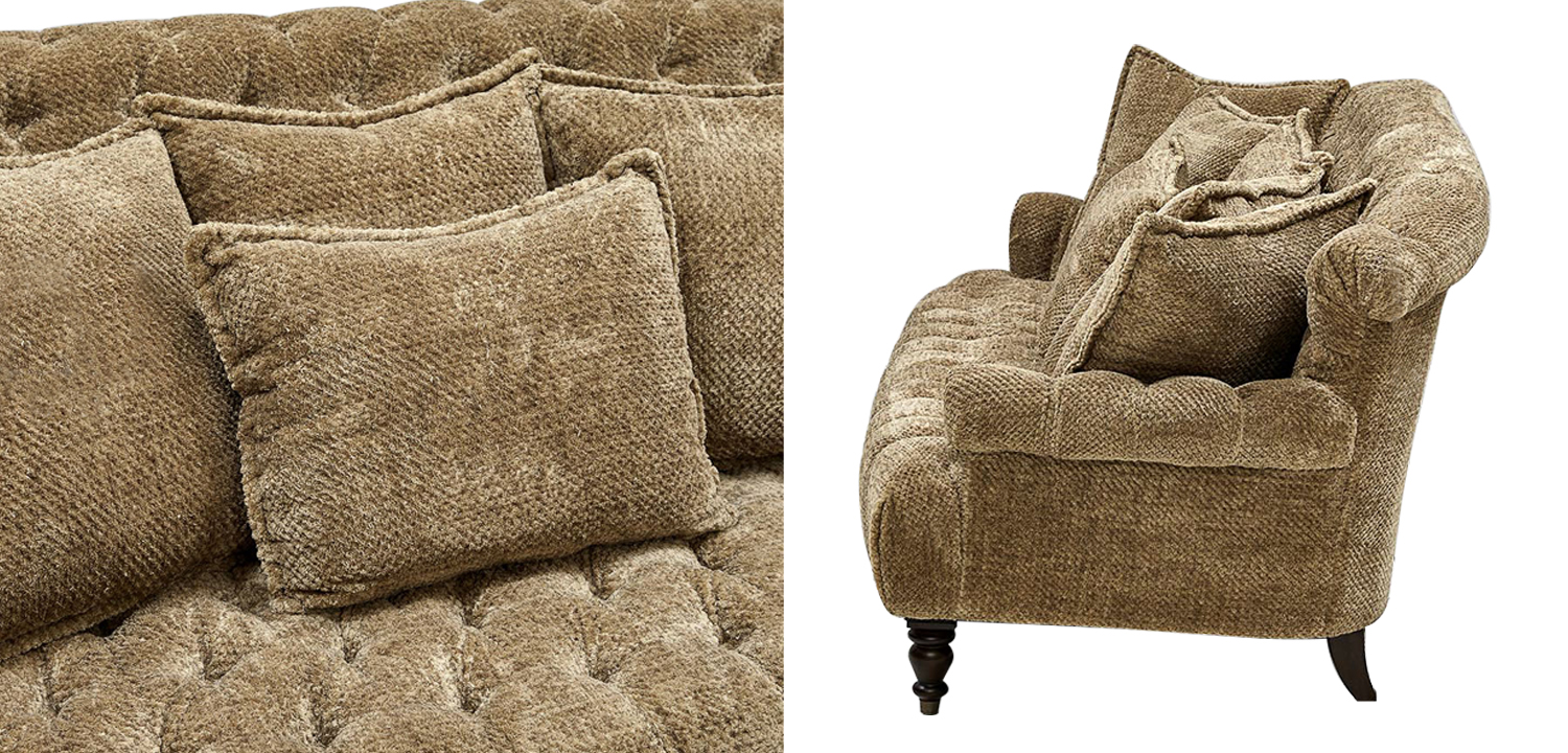 Диван с подушками Gould Sofa Коричневый - фото №1