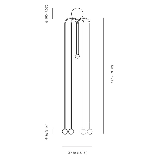 Торшер Michael Anastassiades Fontana Amorosa  Bellagio в Орле