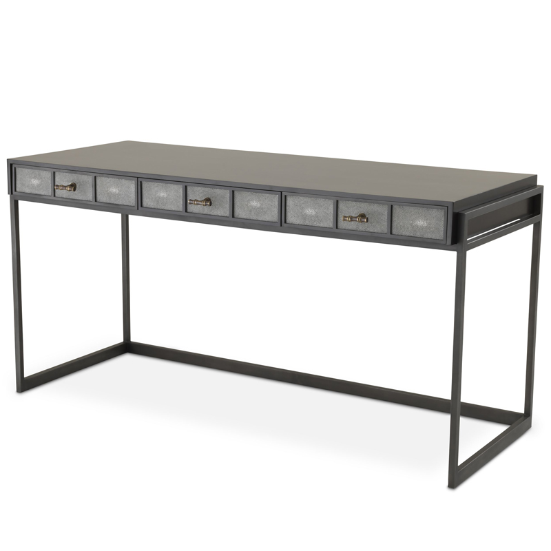 Рабочий стол Eichholtz Desk Paco Серый Черный Латунь Античная полированная Рабочий стол Eichholtz Desk Paco Серый Черный Латунь Античная полированная в Орле | Loft Concept