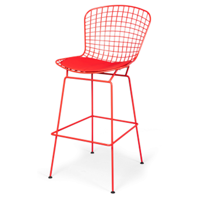 Барный стул Bertoia Barstool Red Красный Барный стул Bertoia Barstool Red Красный в Орле | Loft Concept