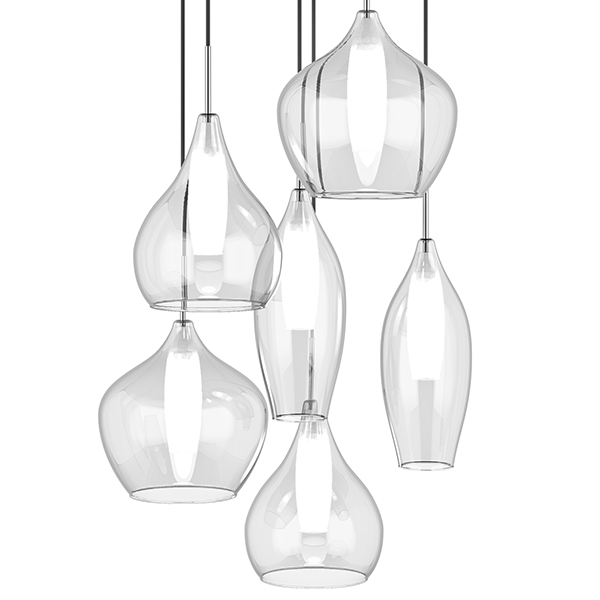 Люстра Candiano Transparent 6 Light Прозрачный Хром в Орле | Loft Concept 