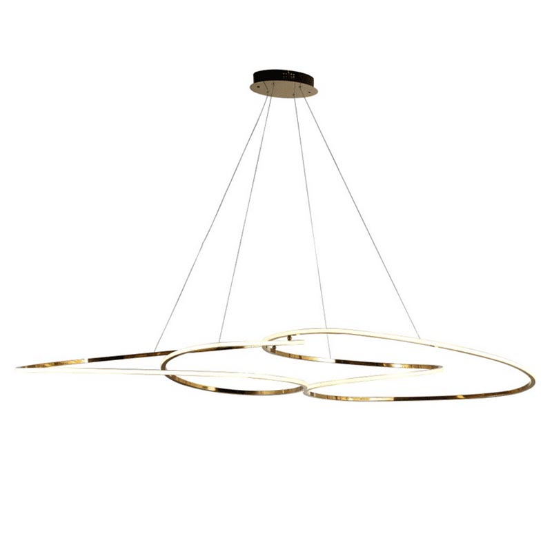 Люстра Adenor Ring Horizontal Gold Chandelier Золотой Люстра Adenor Ring Horizontal Gold Chandelier Золотой в Орле | Loft Concept