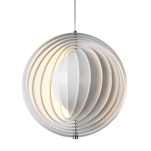 Подвесной светильник Led Pendant Rotates Space Ball Metal Белый Подвесной светильник Led Pendant Rotates Space Ball Metal Белый в Орле | Loft Concept