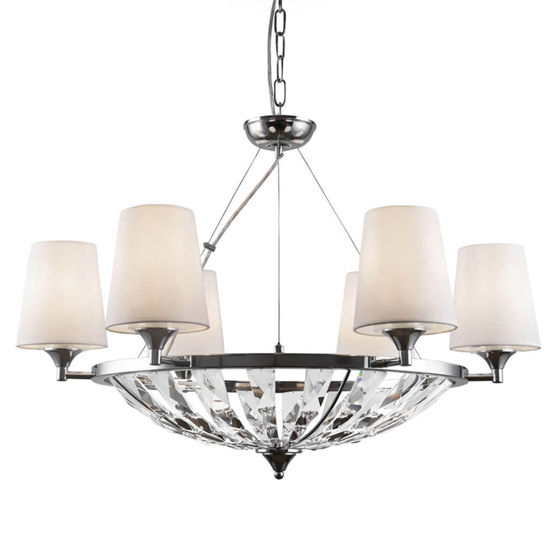 Люстра Odarnat Chandelier chrome Белый Хром Люстра Odarnat Chandelier chrome Белый Хром в Орле | Loft Concept