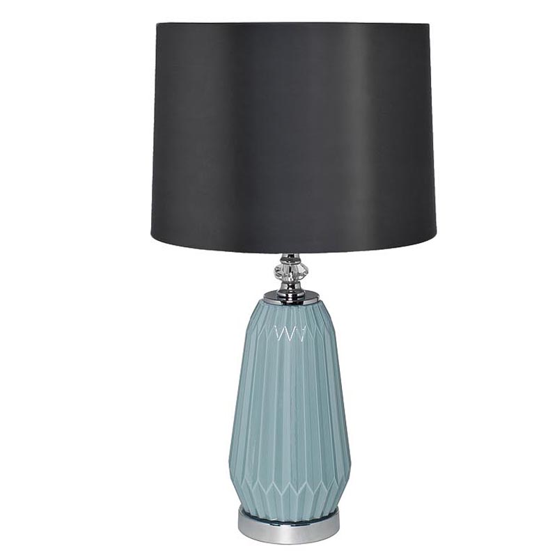 Настольная лампа Christer Table Lamp blue glass Голубой Серый Настольная лампа Christer Table Lamp blue glass Голубой Серый в Орле | Loft Concept