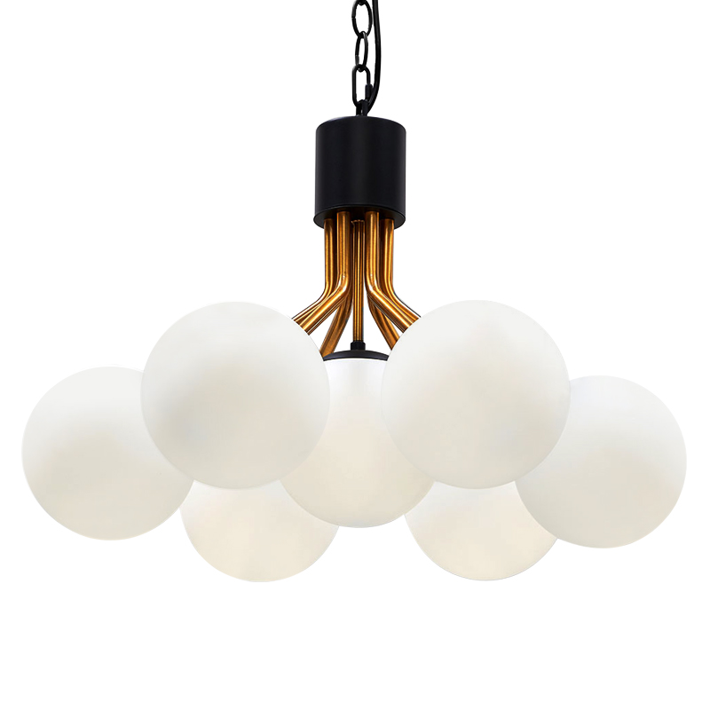 Люстра Berries Chandelier White Balloons Bronze Black 7 Белый Бронза Черный в Орле | Loft Concept 