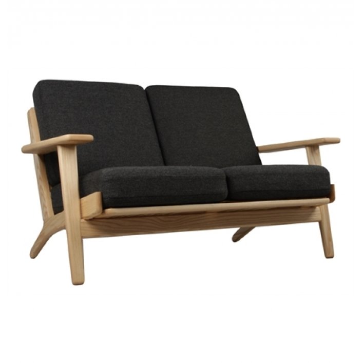 Диван Plank 2 Seats Черный Коричневый Диван Plank 2 Seats Черный Коричневый в Орле | Loft Concept