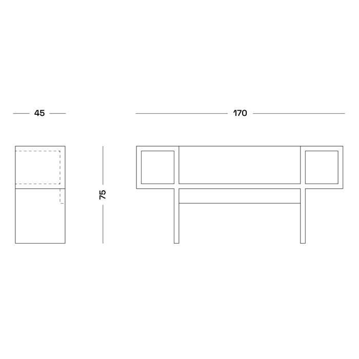 Дизайнерская скамейка Poltronova Canton Beech and Black Bench Дизайнерская скамейка Poltronova Canton Beech and Black Bench в Орле