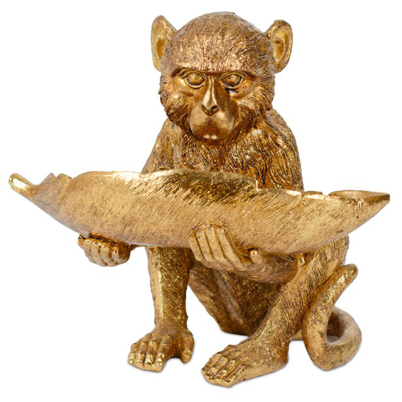 Статуэтка Golden Monkey with Leaf Золотой Статуэтка Golden Monkey with Leaf Золотой в Орле | Loft Concept