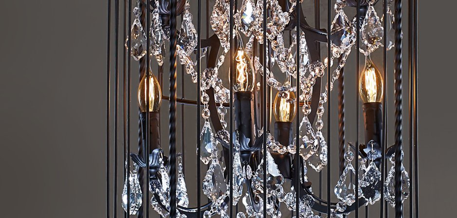 Люстра Steampunk Birdcage Chandelier 45 black Люстра Steampunk Birdcage Chandelier 45 black - Loft-Concept в Орле