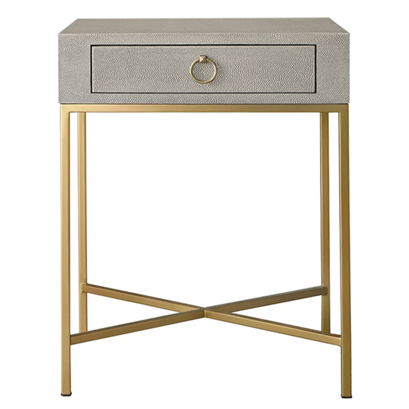 Gaston Stingray Texture Gray Side Table Приставной стол серый скат Золотой Серый Gaston Stingray Texture Gray Side Table Приставной стол серый скат Золотой Серый в Орле | Loft Concept