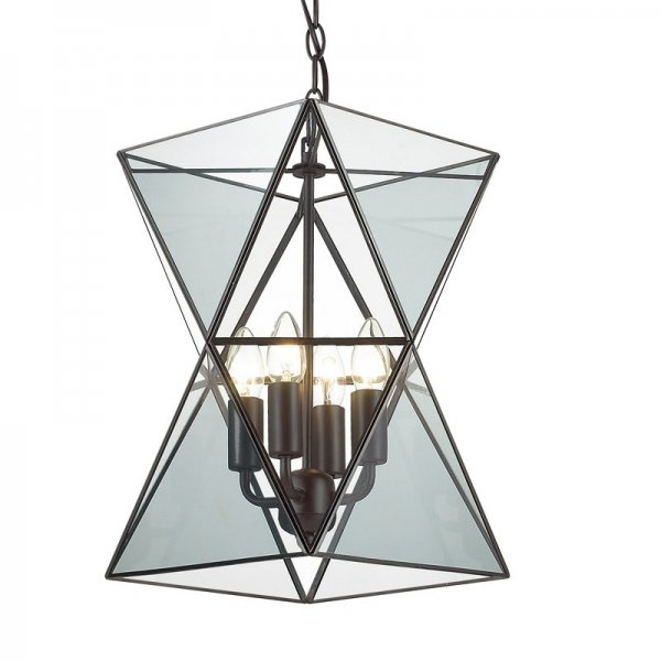 Люстра PolyPyramid Glass Pendant 4 Прозрачный Люстра PolyPyramid Glass Pendant 4 Прозрачный в Орле | Loft Concept