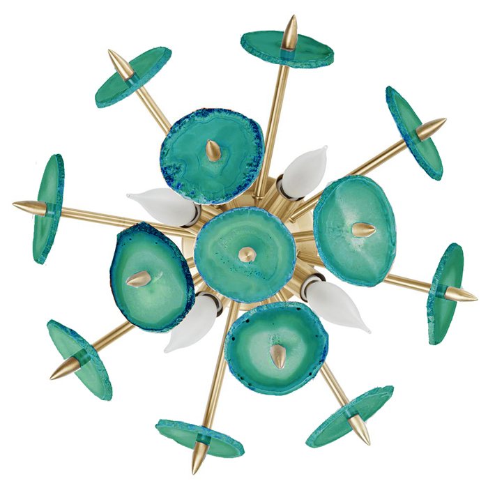Бра Emporium Green Agate Burst Sconce Brass Латунь Бирюзовый Бра Emporium Green Agate Burst Sconce Brass Латунь Бирюзовый в Орле | Loft Concept