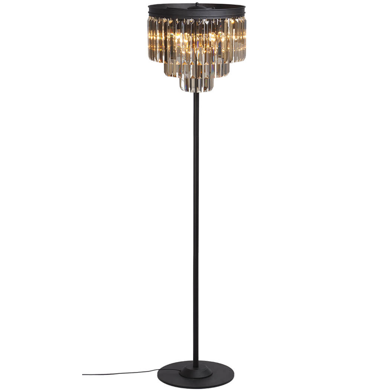 Торшер RH Odeon Amber GLASS Floor Lamp Стекло Амбер Черный Торшер RH Odeon Amber GLASS Floor Lamp Стекло Амбер Черный в Орле | Loft Concept