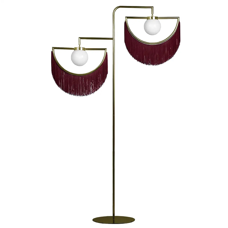 Торшер Wink Standing Lamp by Houtique Wine Золотой Бургундский красный Торшер Wink Standing Lamp by Houtique Wine Золотой Бургундский красный в Орле | Loft Concept