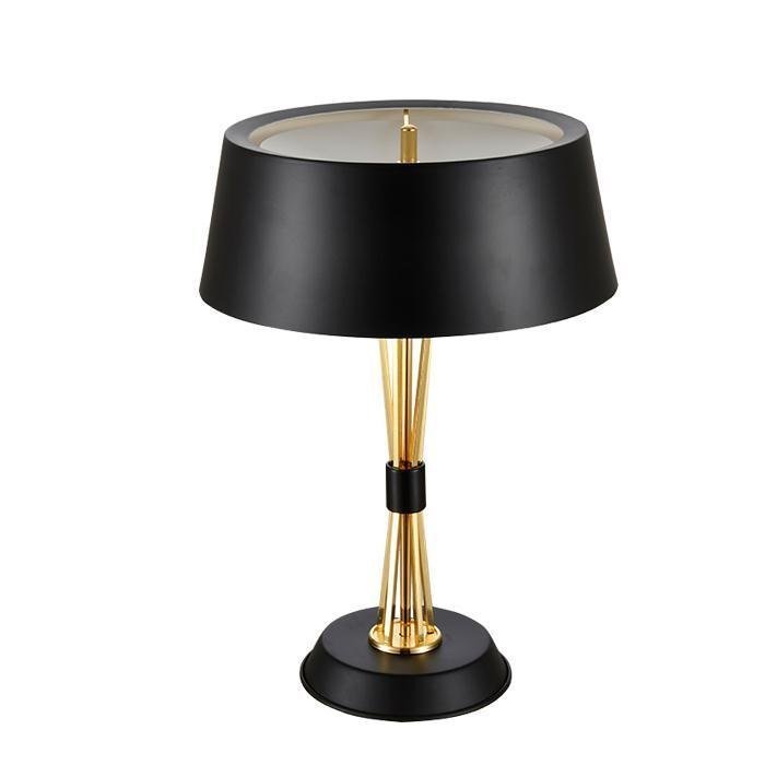 Настольная лампа MILES TABLE LAMP Delightful Глянцевое золото Черный Белый Настольная лампа MILES TABLE LAMP Delightful Глянцевое золото Черный Белый в Орле | Loft Concept