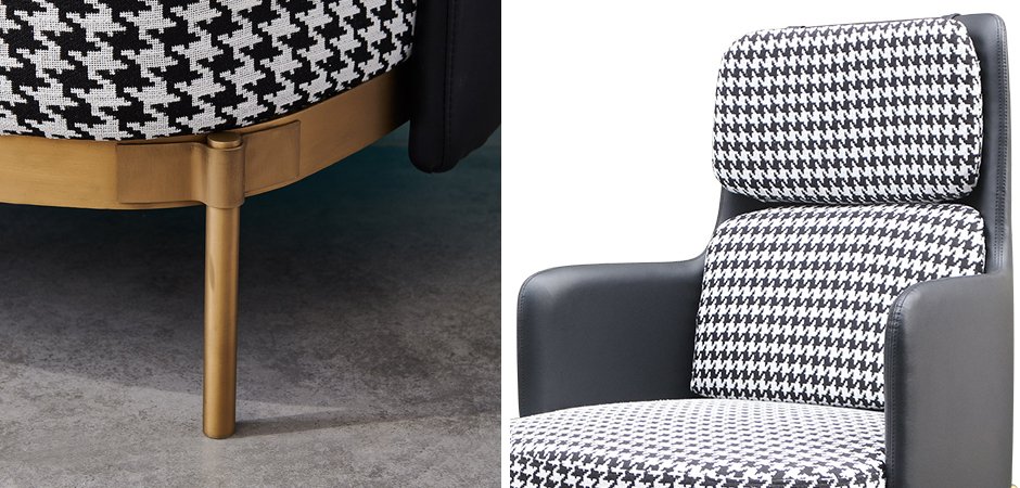 Кресло Pied de poule Gray high Armchair Кресло Pied de poule Gray high Armchair - Loft-Concept в Орле