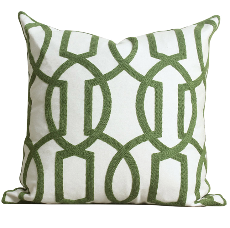 Декоративная подушка Green Ornament #2  в Орле | Loft Concept 