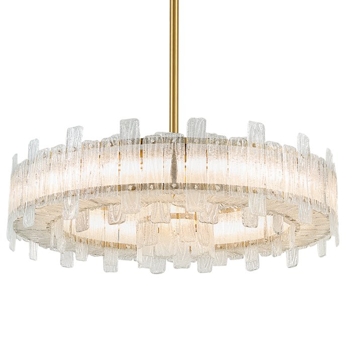 Люстра Circle Cogs Frosty Glass Золотой Белый Люстра Circle Cogs Frosty Glass Золотой Белый в Орле | Loft Concept