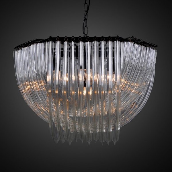 Люстра Retro Frozen Glass Chandelier 66 Черный Люстра Retro Frozen Glass Chandelier 66 Черный в Орле | Loft Concept
