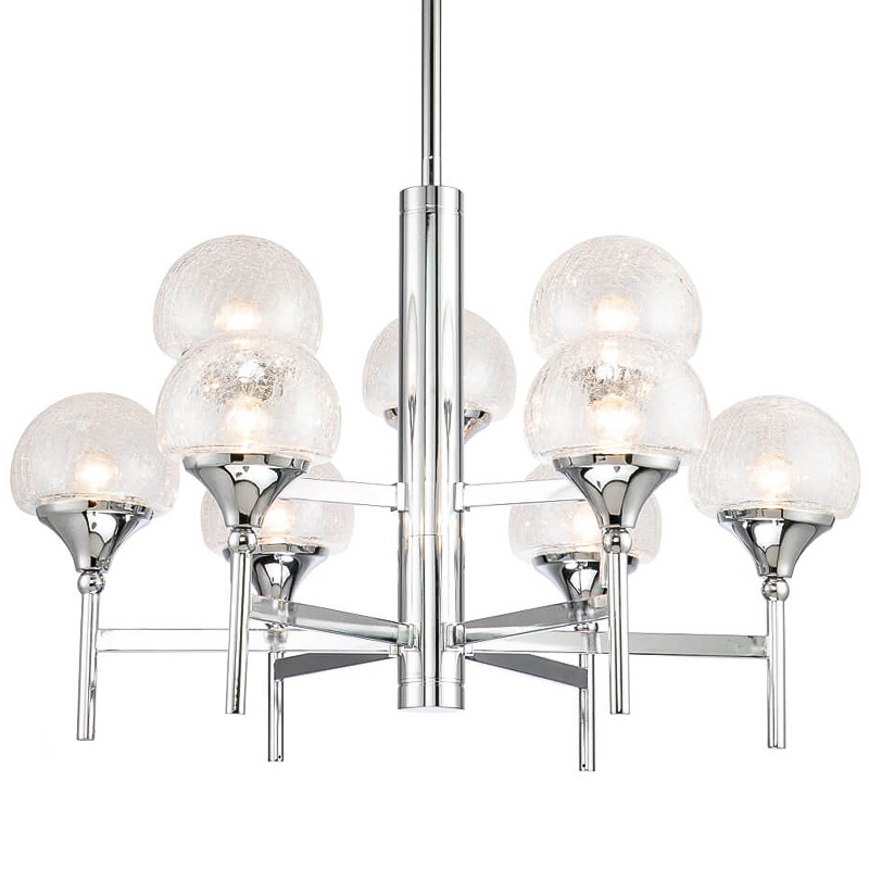 Люстра Lluis Chandelier 9 Хром Прозрачный Люстра Lluis Chandelier 9 Хром Прозрачный в Орле | Loft Concept
