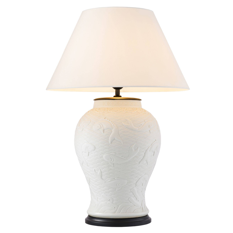 Настольная лампа Eichholtz Table Lamp Dupoint Белый Черный Настольная лампа Eichholtz Table Lamp Dupoint Белый Черный в Орле | Loft Concept