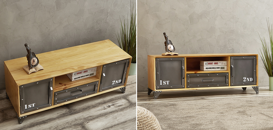 ТВ-тумба Loft Metal and Wood Double - Loft-Concept в Орле