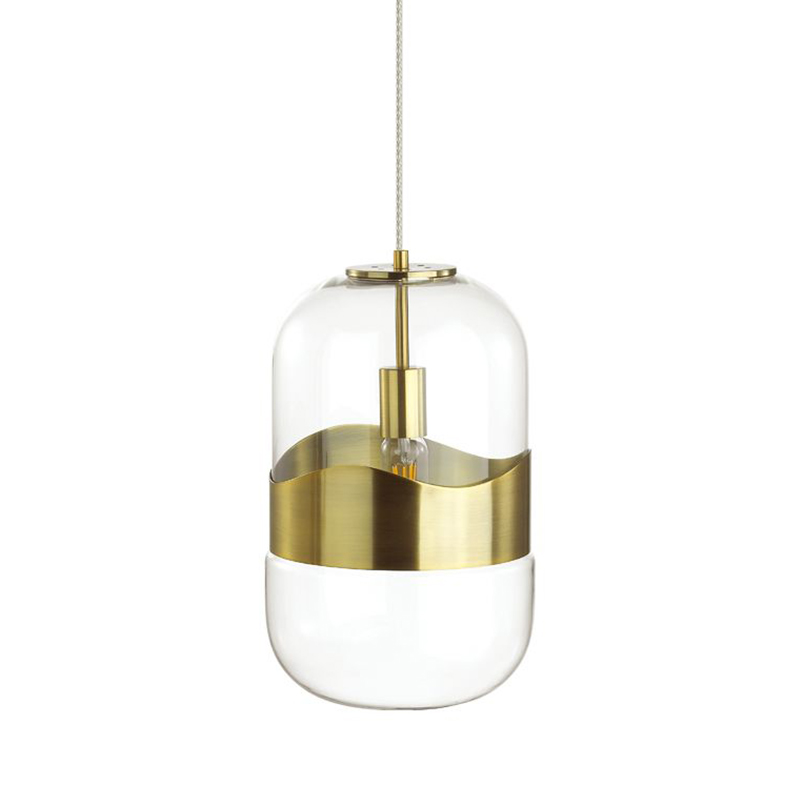 Подвесной светильник Igon Gold Hanging Lamp Золотой Прозрачный Подвесной светильник Igon Gold Hanging Lamp Золотой Прозрачный в Орле | Loft Concept